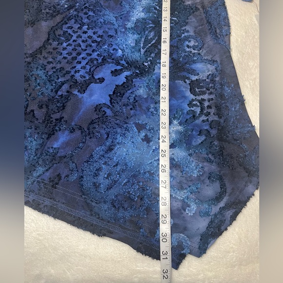 Caleaaa Elegant Blue Tie Dye‎ Short Sleeve Women's Top Sz M - Picture 7 of 7